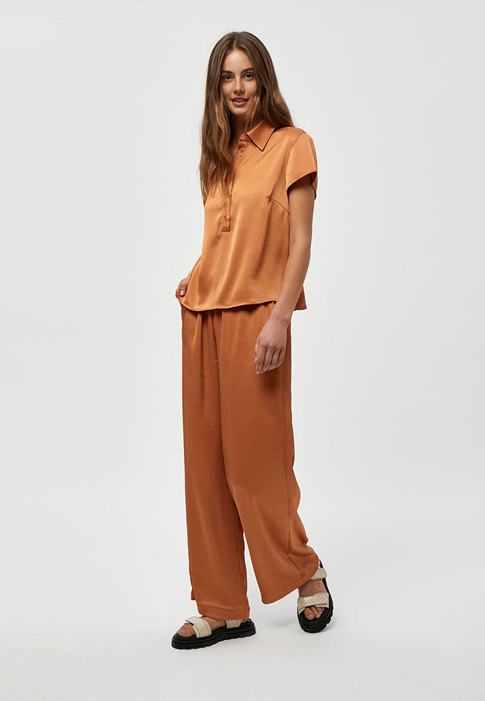 Peppercorn Elotta High Waisted Wide Leg Pant Pant 5944 Ermine Brown