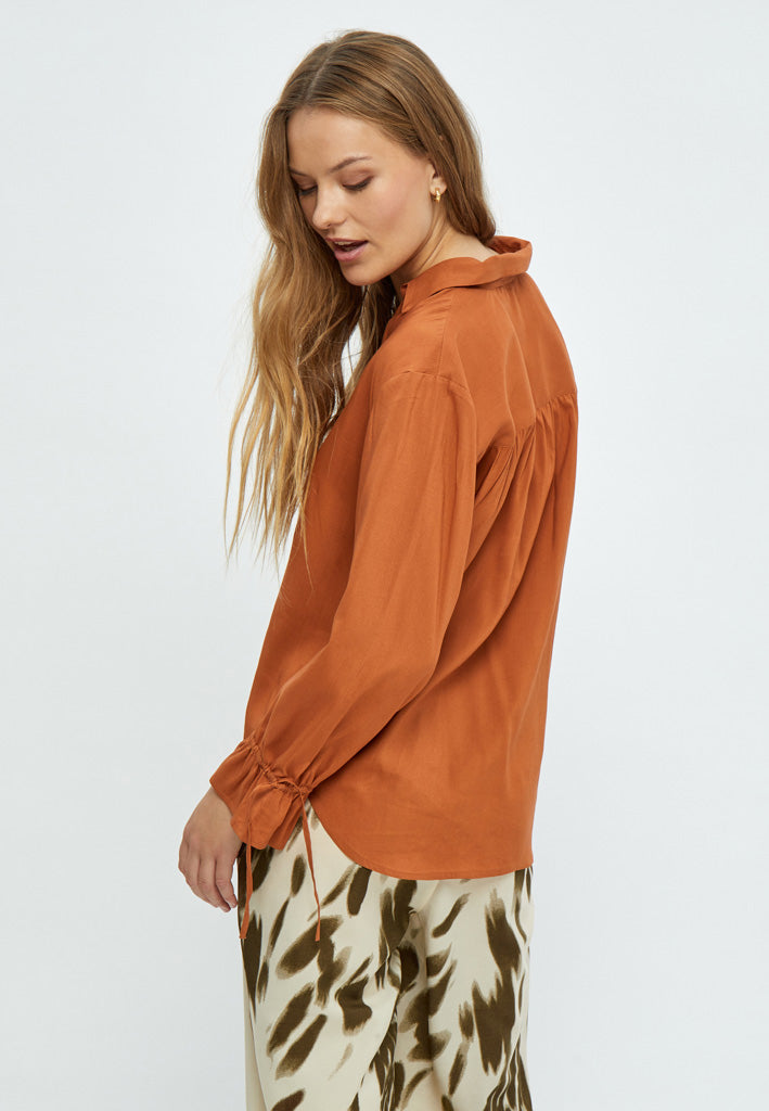 Desires Elvan V-Neck Long Sleeve Blouse Blouse 5351 Glazed Ginger