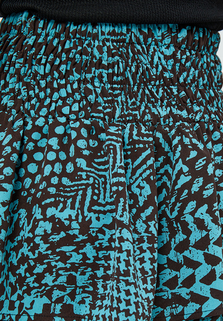 Desires Enur Short Skirt Skirt 1176P Crystal Teal Print