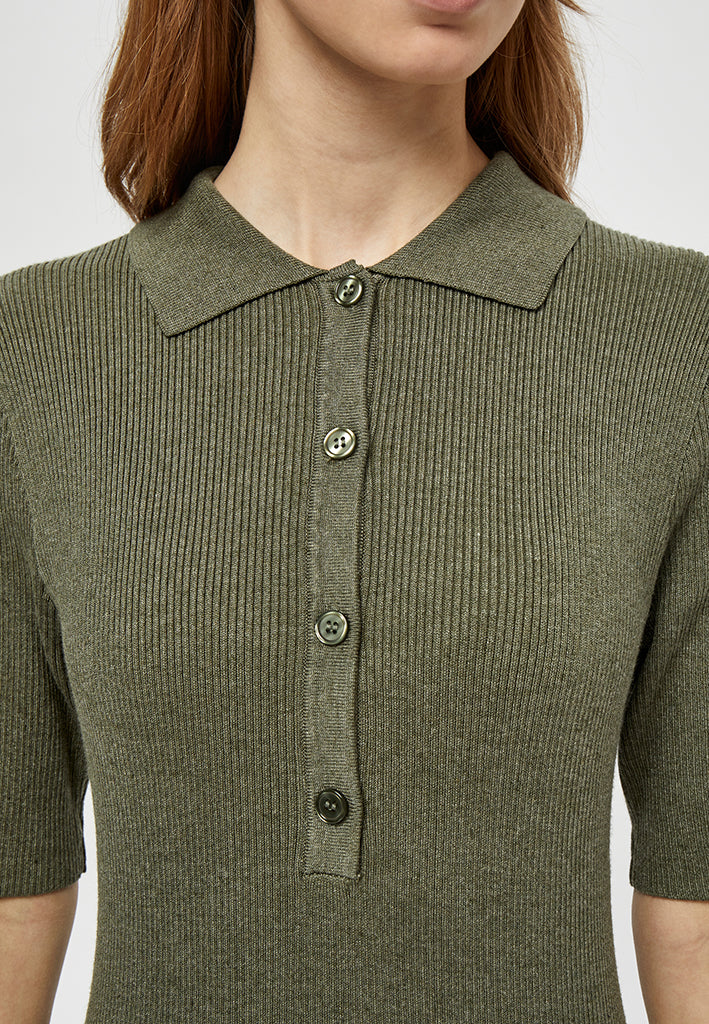 Minus Fay Knit Dress Dress 478M Green Field Melange