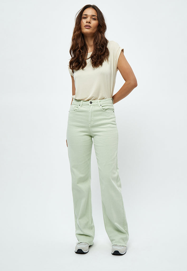 Peppercorn Fran Garment Dyed Pant Jeans 3254 Green Mint