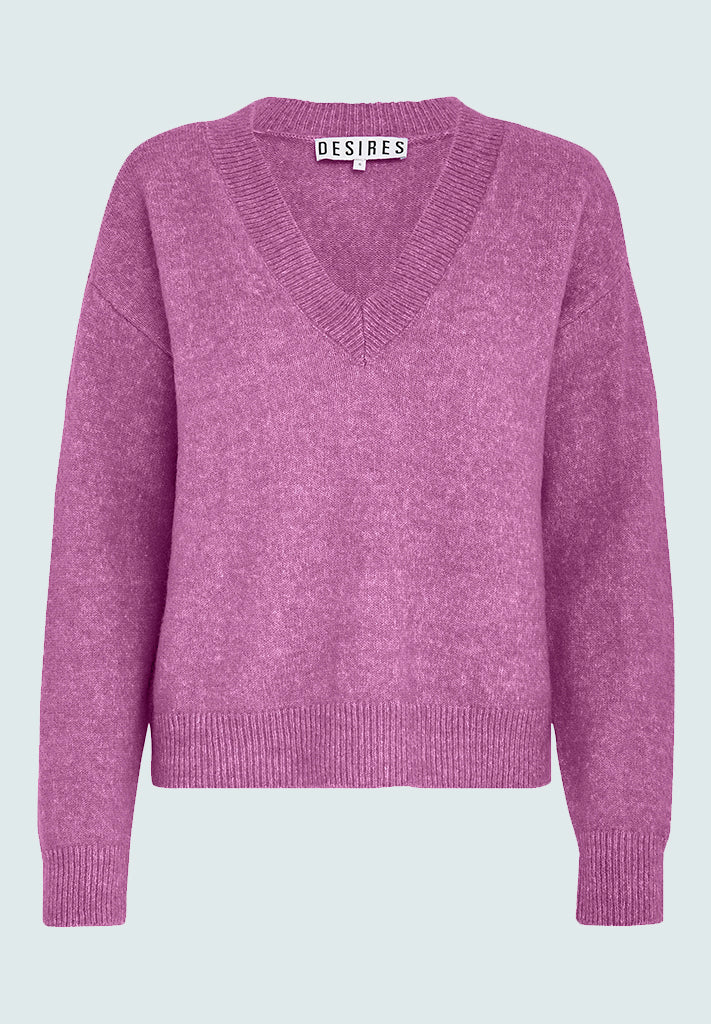 Desires Gea V-Neck Pullover Pullover 7208 Bodacious Pink
