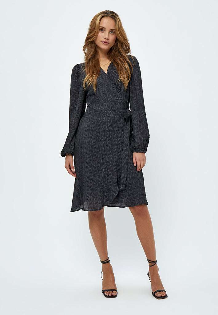 Peppercorn Helena Wrap Dress Dress 9000 Black