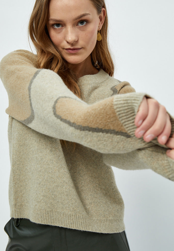 Peppercorn Jayda GRS Round Neck Knit Pullover Pullover 2105J Feather Gray Jacq