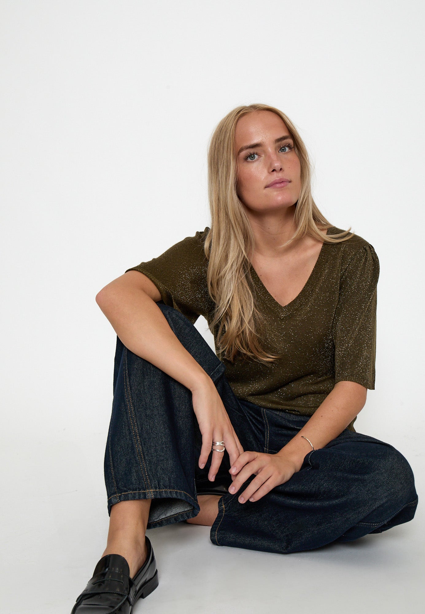 Minus Kyla T-Shirt T-Shirt 5168MET Beech Green Met.