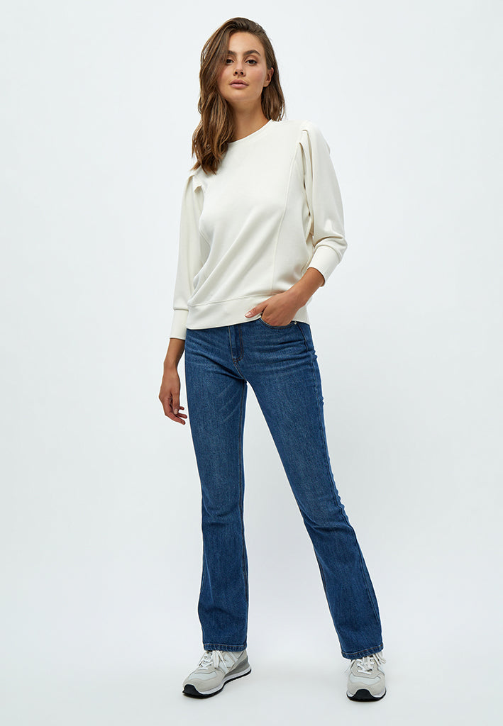 Peppercorn Laila 3/4 Sleeve Sweat Sweatshirt 235 Cloud Dancer