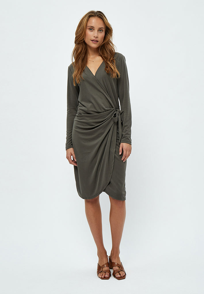 Peppercorn Lana Wrap Dress Dress 3655 Beluga Green