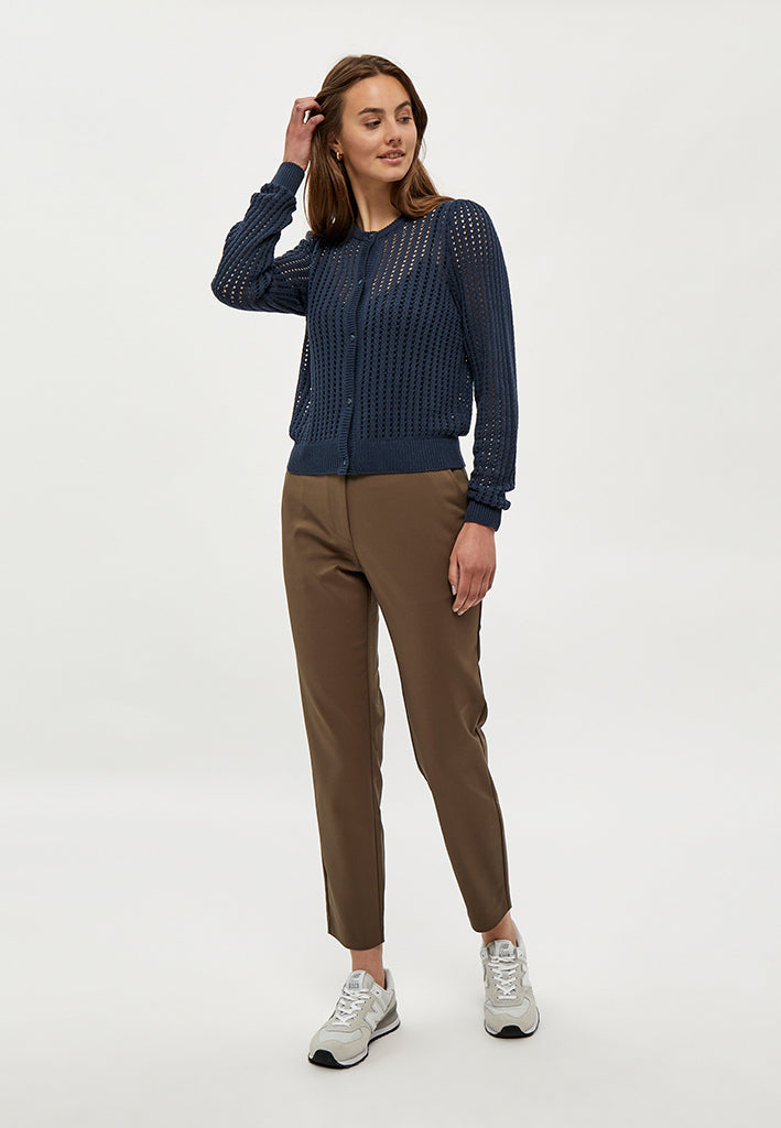 Peppercorn Libby Round Neck Knit Cardigan Cardigans 2991 DRESS BLUES