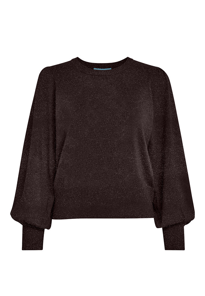 Minus Liva Long Sleeve Pullover Pullover 5618MET Bracken Brown Metallic