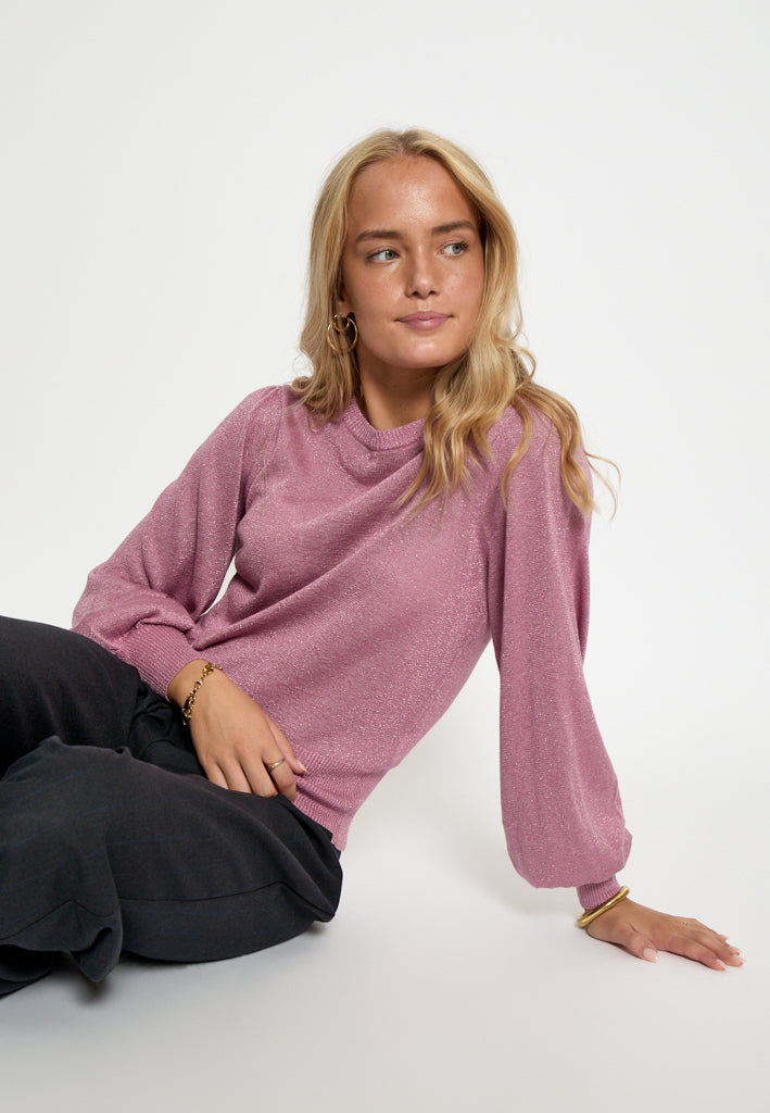 Minus Liva Long Sleeve Pullover Pullover 7032Met Mauve Orchid Metal.