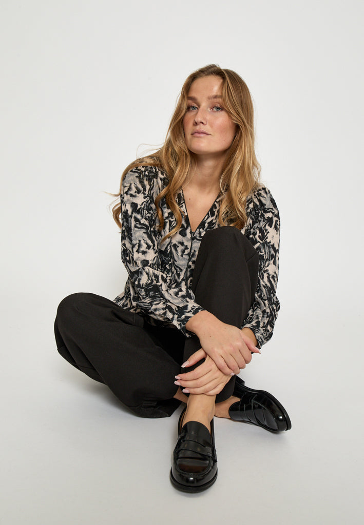 Minus Luisa Shirt Shirt 2995P Nine Iron Gray Print