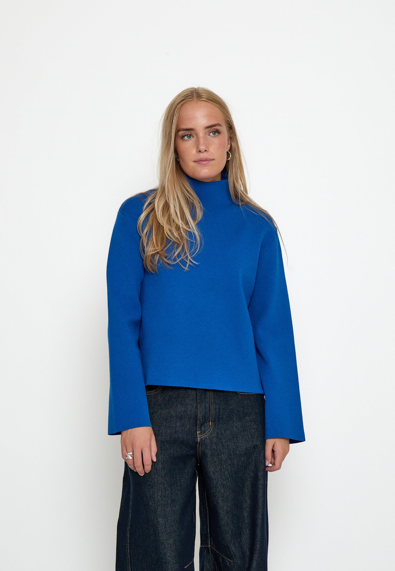 Minus Lupi High Neck Knit Pullover Pullover 1244 Lapis Blue