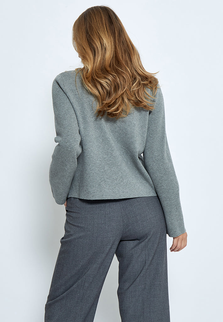 Minus Lupi High Neck Knit Pullover Pullover 148M Gunmetal Melange