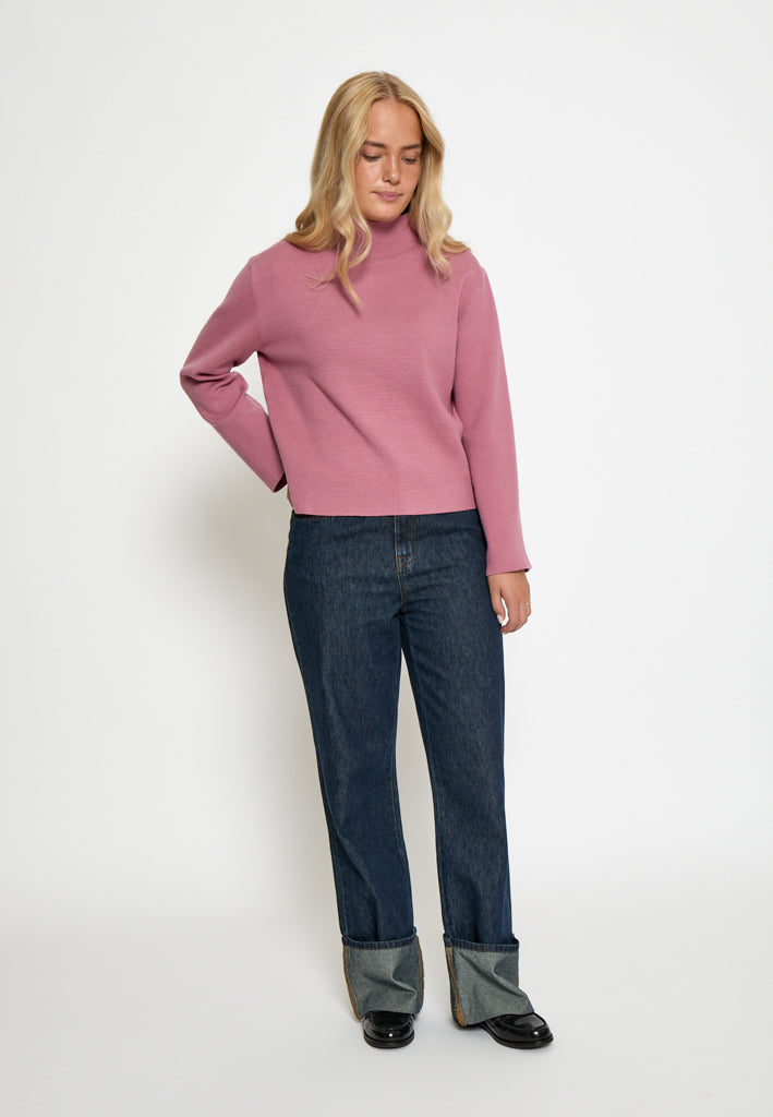 Minus Lupi High Neck Knit Pullover Pullover 4402 Nostalgia Rose