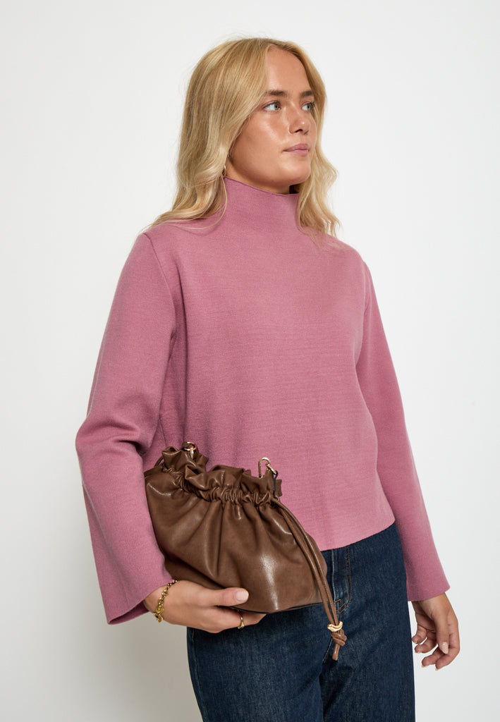 Minus Lupi High Neck Knit Pullover Pullover 4402 Nostalgia Rose