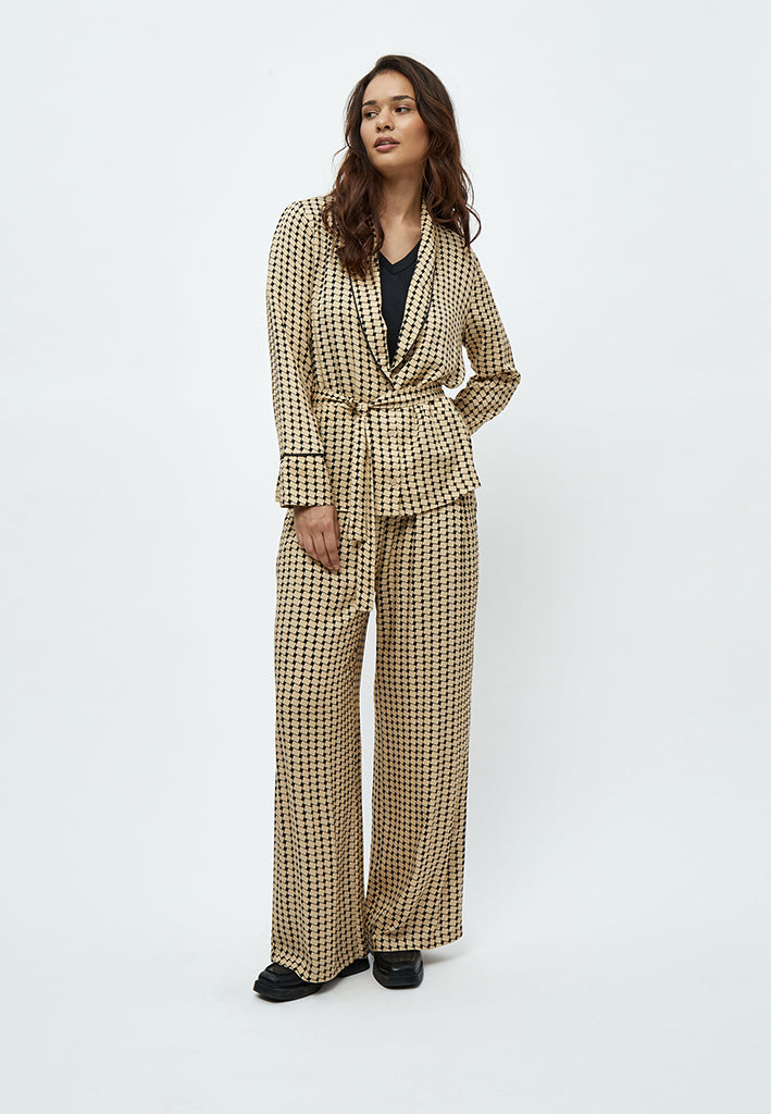 Peppercorn Lykke Wide Leg Pants Pant 0273P Warm Sand Print