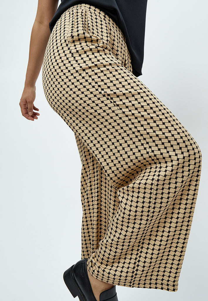 Peppercorn Lykke Wide Leg Pants Pant 0273P Warm Sand Print