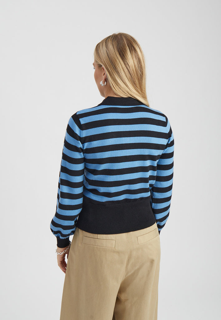 Minus Aliana Knit Pullover - Parisian Blue Stripe