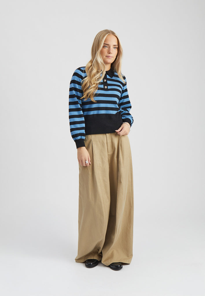 Minus Aliana Knit Pullover - Parisian Blue Stripe