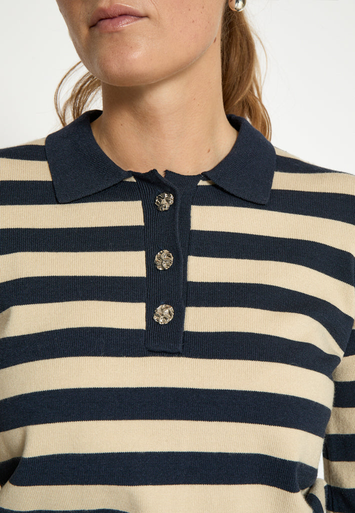 Minus MSAliana Knit Pullover Pullover 2994S SKY CAPTAIN STRIPE