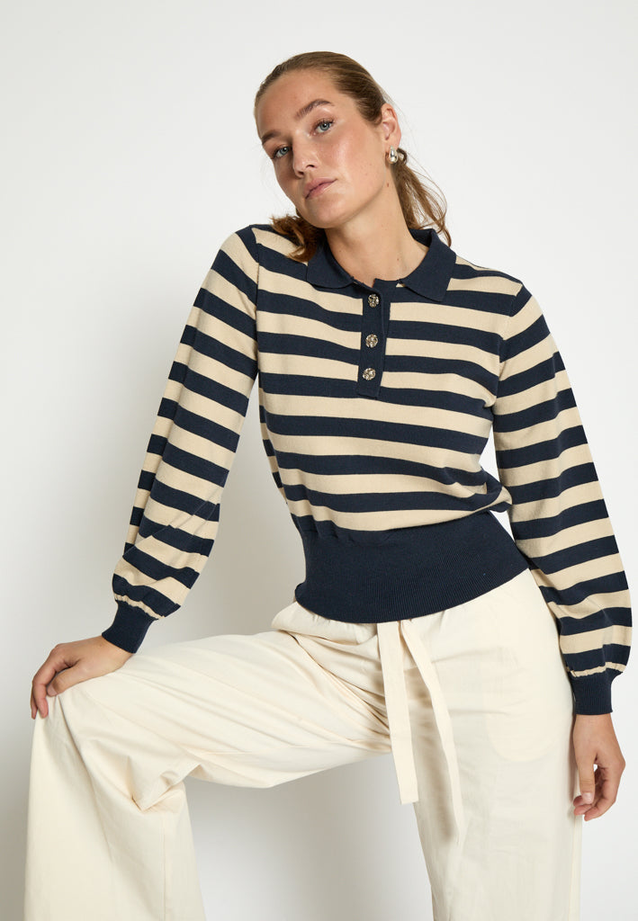 Minus MSAliana Knit Pullover Pullover 2994S SKY CAPTAIN STRIPE