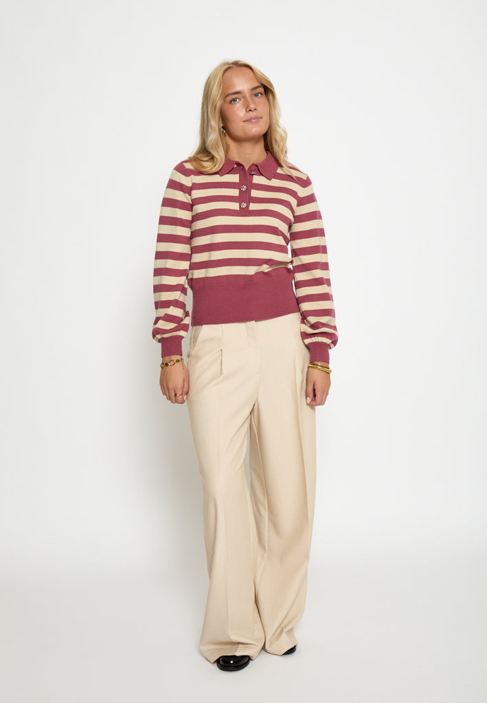 Minus MSAliana Knit Pullover Pullover 4058S Roan Rouge Stripe