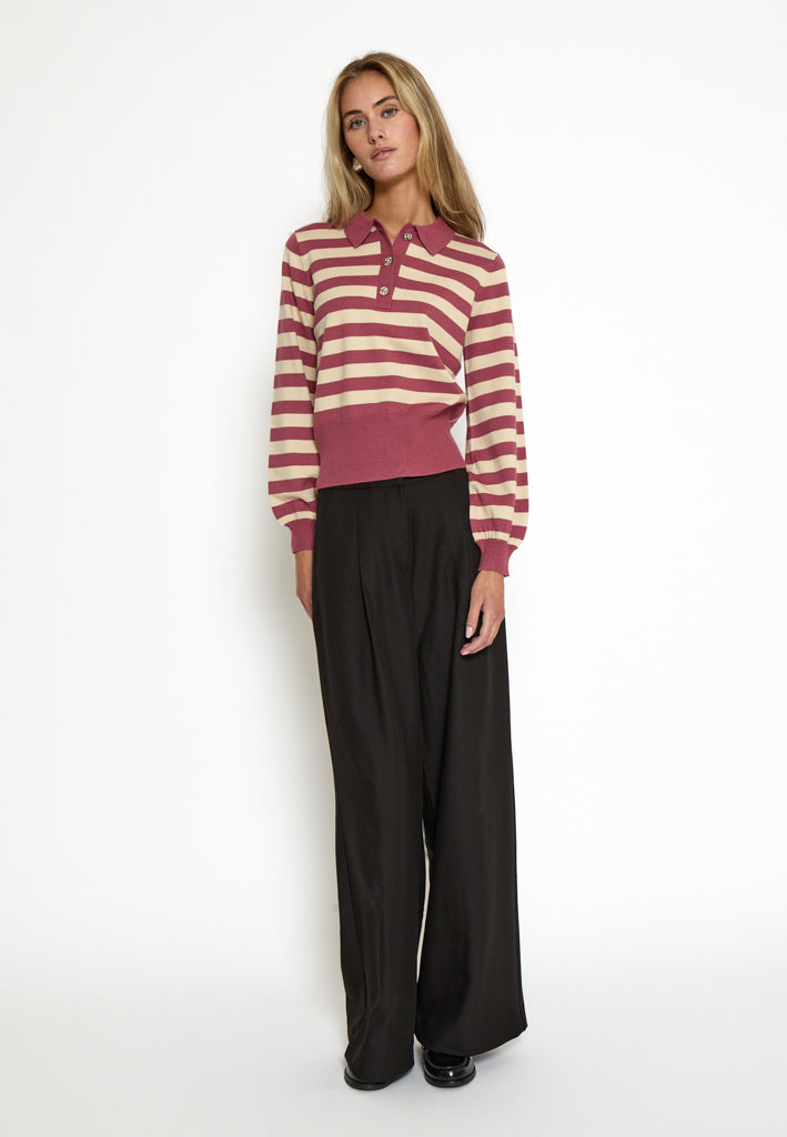 Minus MSAliana Knit Pullover Pullover 4058S Roan Rouge Stripe