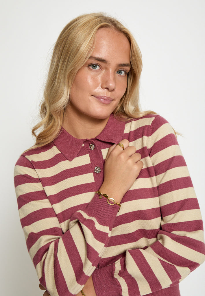 Minus MSAliana Knit Pullover Pullover 4058S Roan Rouge Stripe