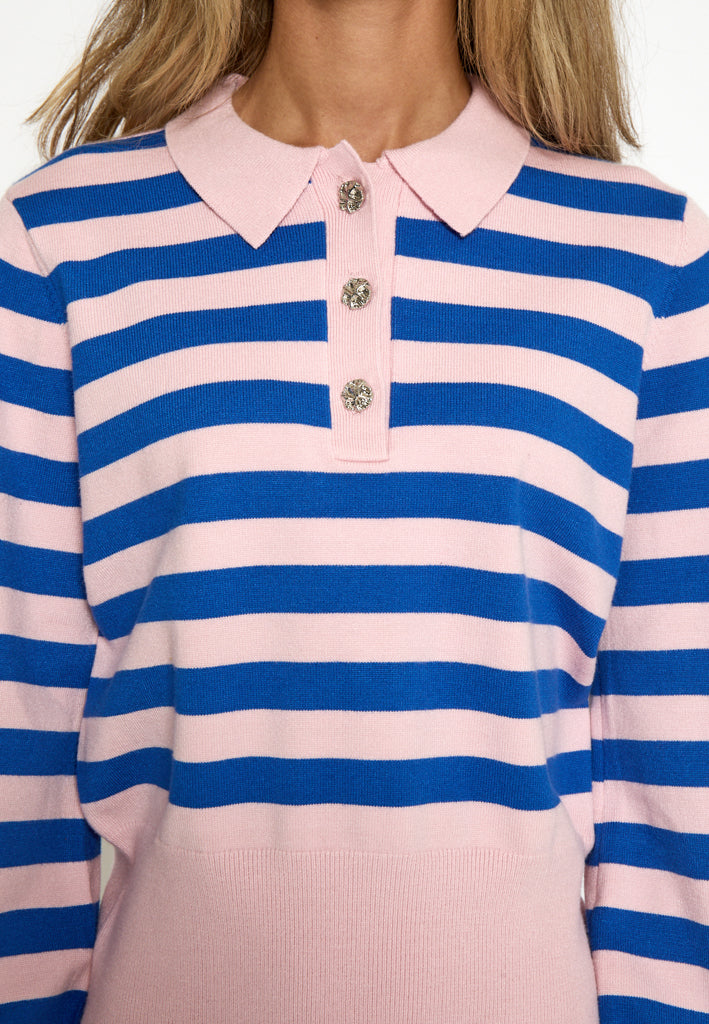 Minus MSAliana Knit Pullover Pullover 4089S Blue/Pink Stripe