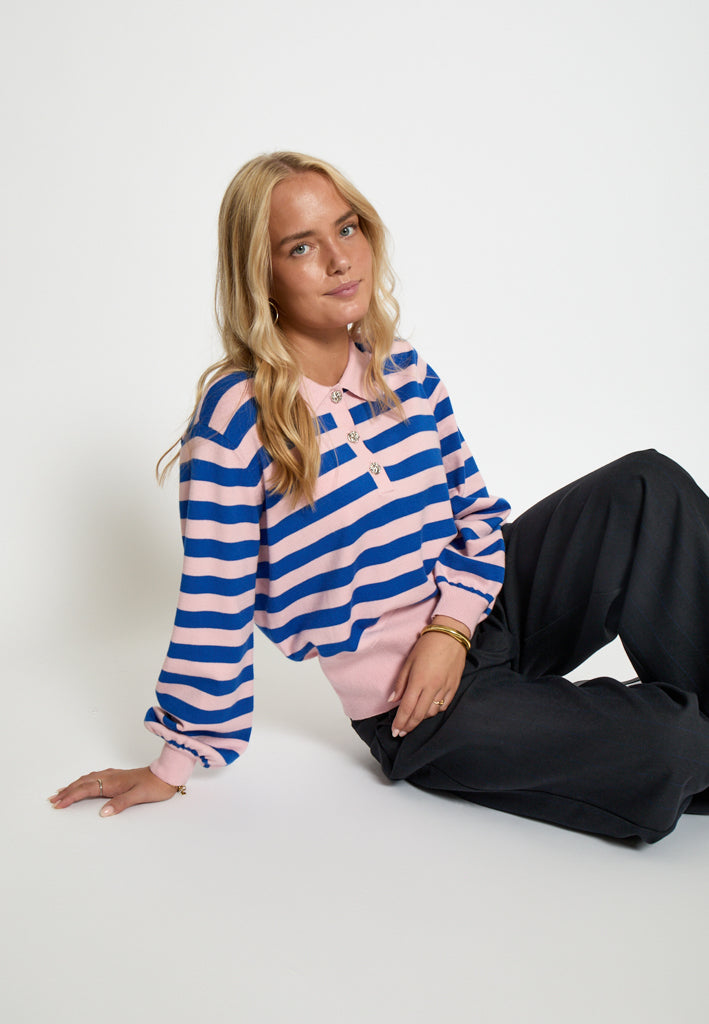 Minus MSAliana Knit Pullover Pullover 4089S Blue/Pink Stripe