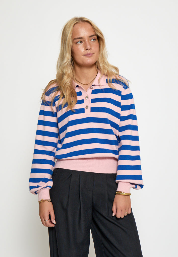 Minus MSAliana Knit Pullover Pullover 4089S Blue/Pink Stripe