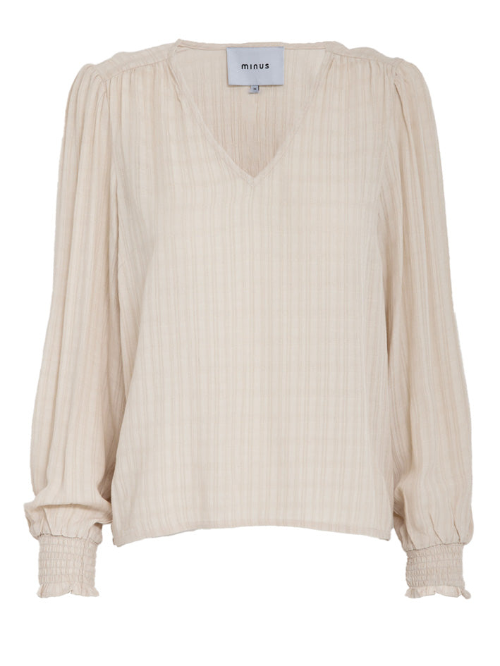Minus MSAnine V-Neck Blouse Blouse 9015 Sand Gray