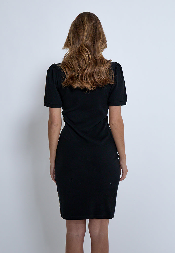 Minus MSAnnelise GOTS Puff Sleeve Dress Dress 100 Black