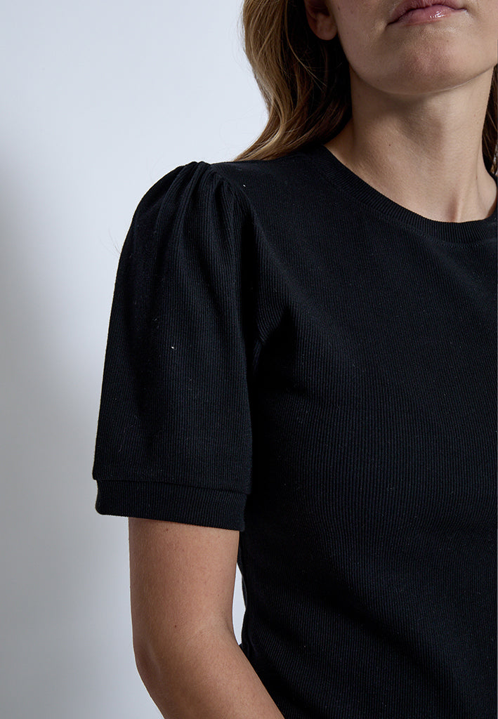 Minus MSAnnelise GOTS Puff Sleeve Dress Dress 100 Black