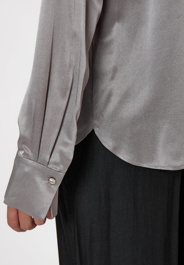 Minus MSAnnie Silk Shirt Shirt 162 Frost Gray