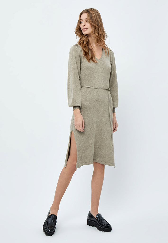 Minus MSAstrid Knit Midi Dress Dress 399 Wood Smoke Melange