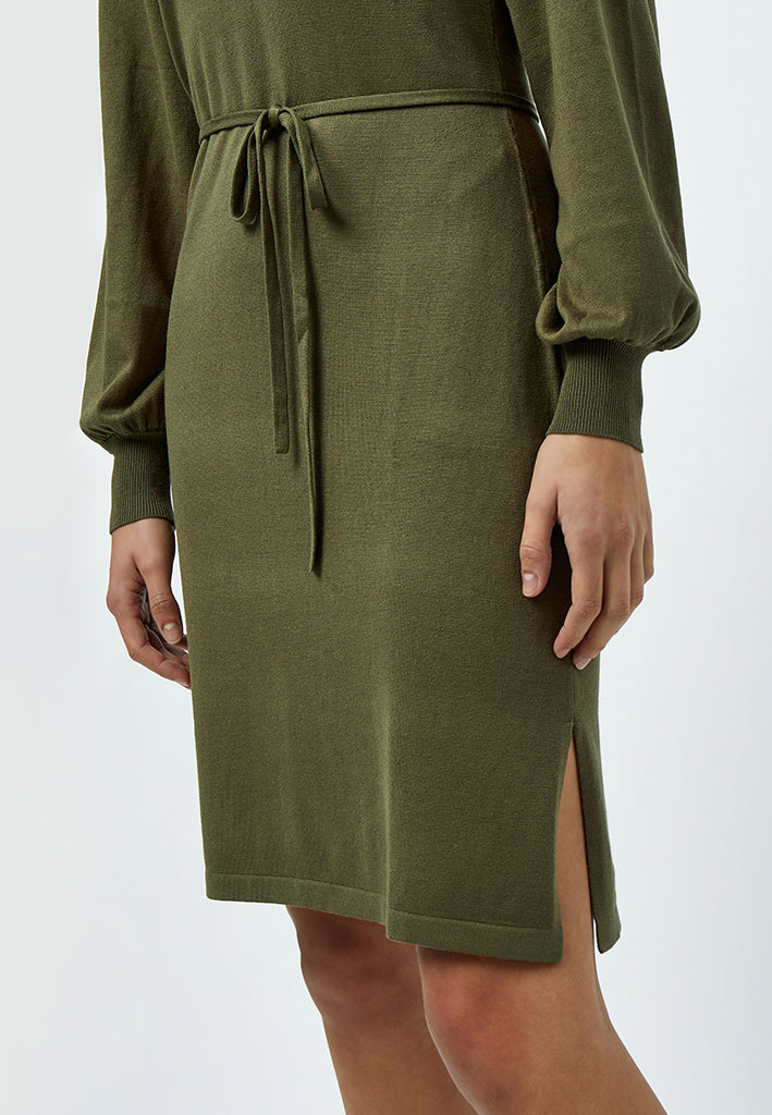 Minus MSAstrid Short Knit Dress Dress 3797 Ivy green