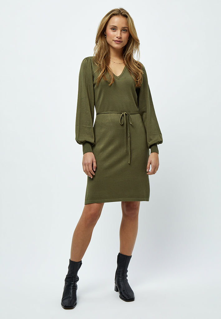Minus MSAstrid Short Knit Dress Dress 3797 Ivy green