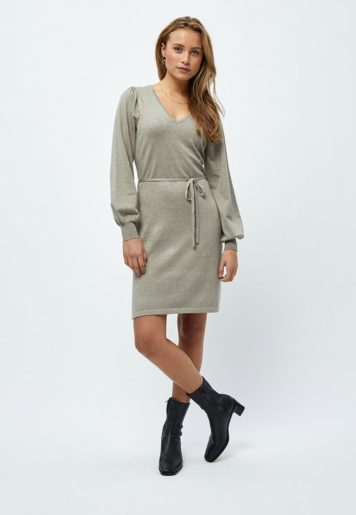 Minus MSAstrid Short Knit Dress Dress 399 Wood Smoke Melange