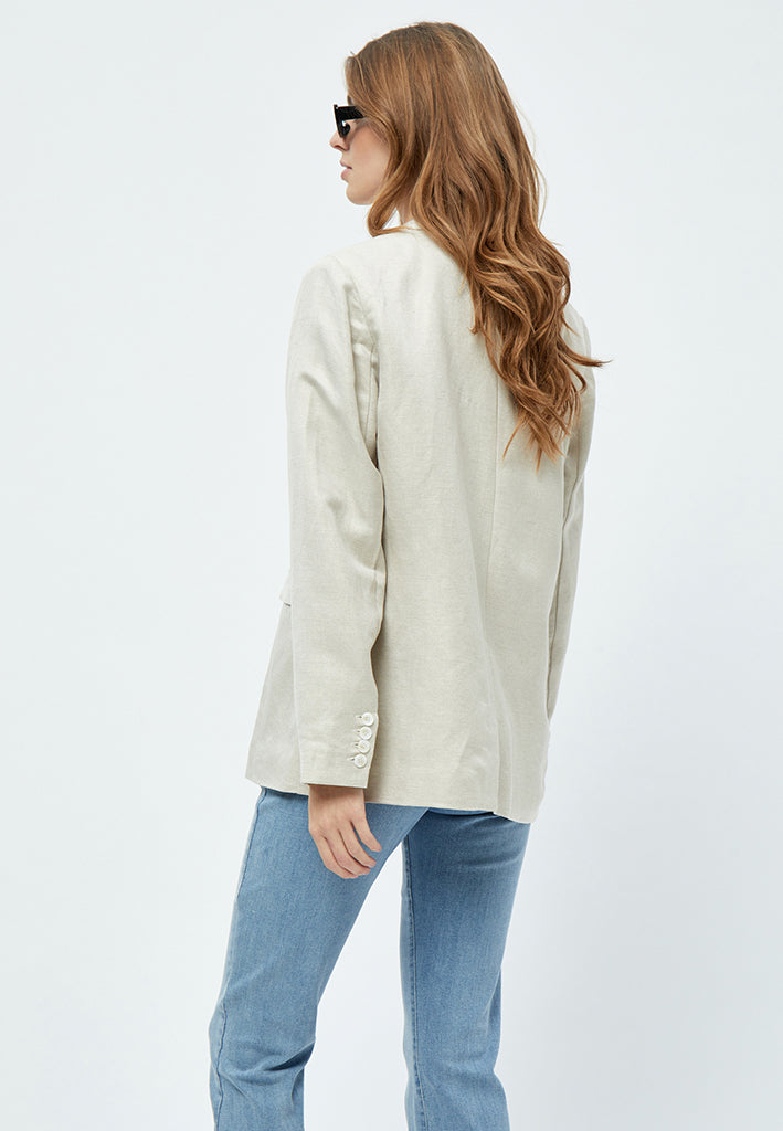 Minus MSAuguste Linen Blazer Blazer 353M Nomad Sand Melange