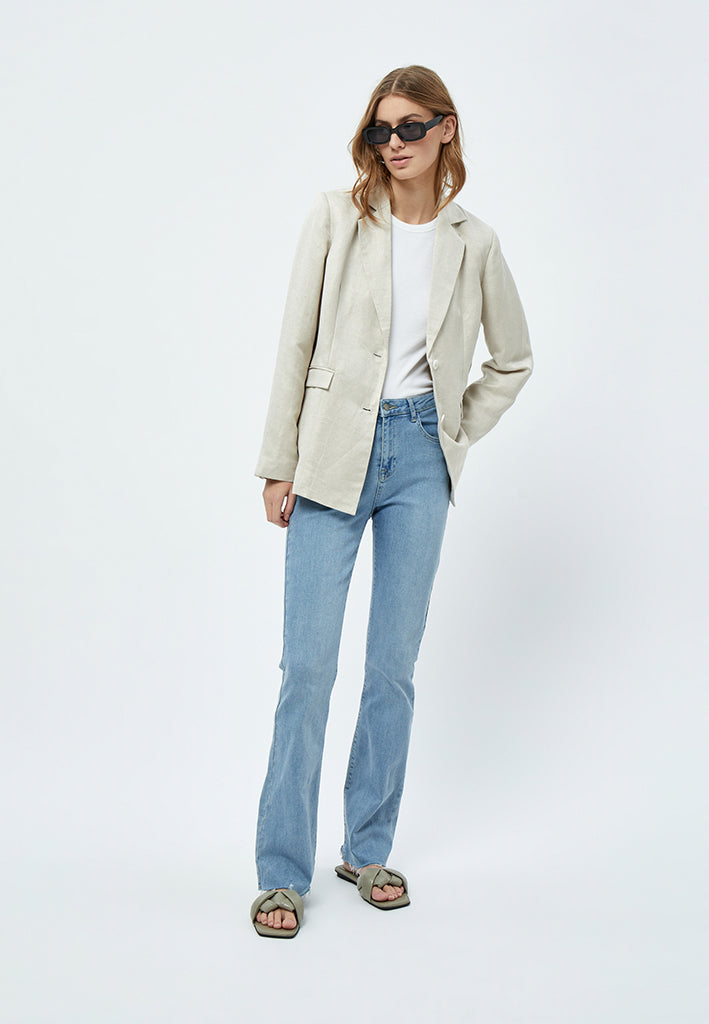 Minus MSAuguste Linen Blazer Blazer 353M Nomad Sand Melange