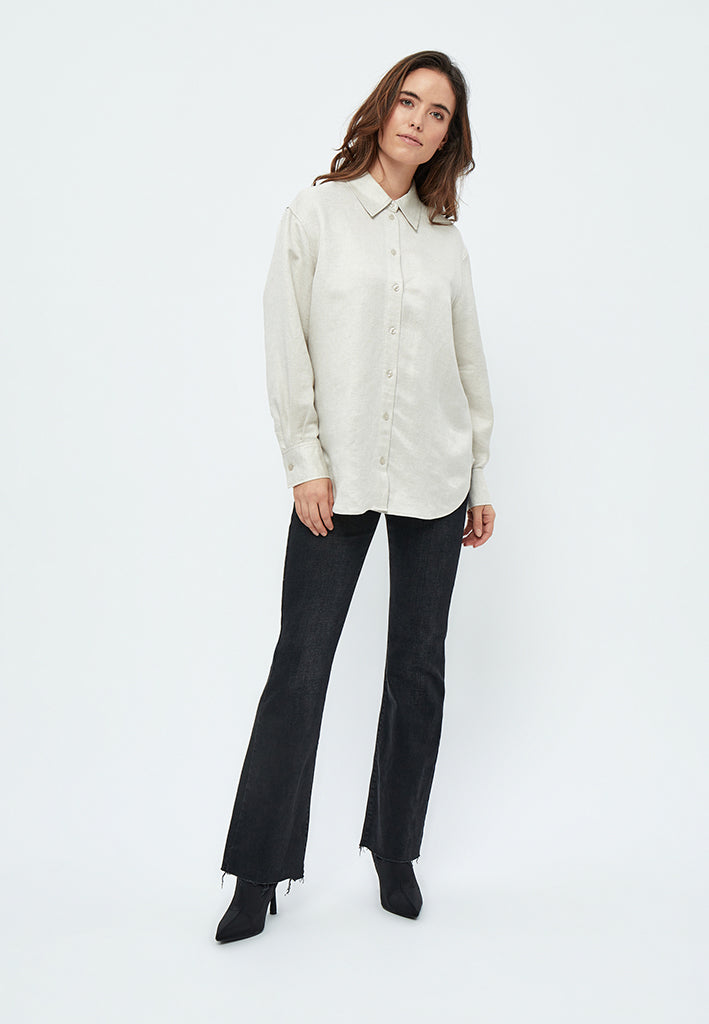 Minus MSAuguste Linen Shirt Shirt 353M Nomad Sand Melange
