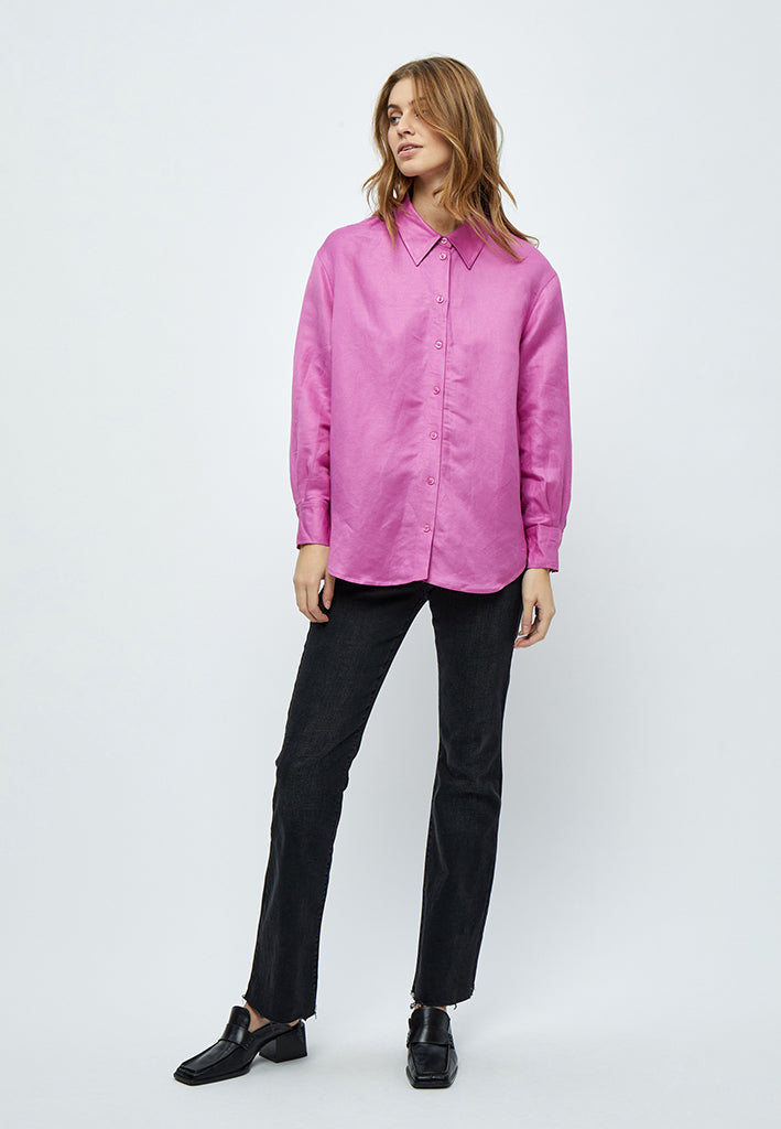 Minus MSAuguste Linen Shirt Shirt 7211 Super Pink