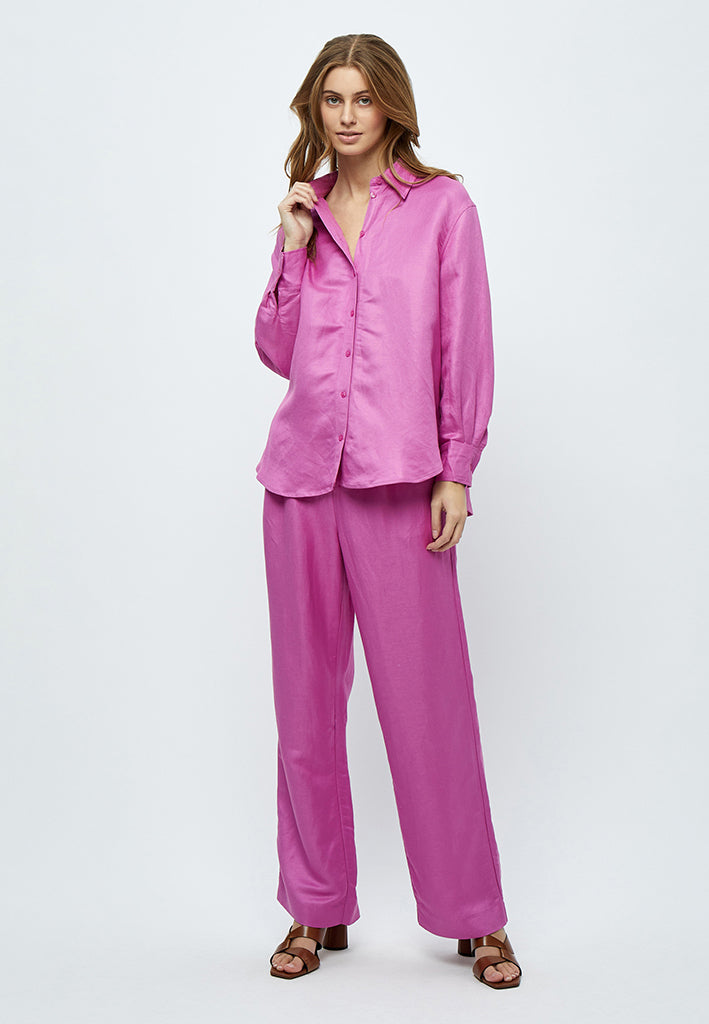 Minus MSAuguste Linen Shirt Shirt 7211 Super Pink