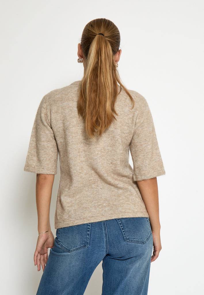 Minus MSAurelia Knit T-Shirt Pullover 331M String Melange