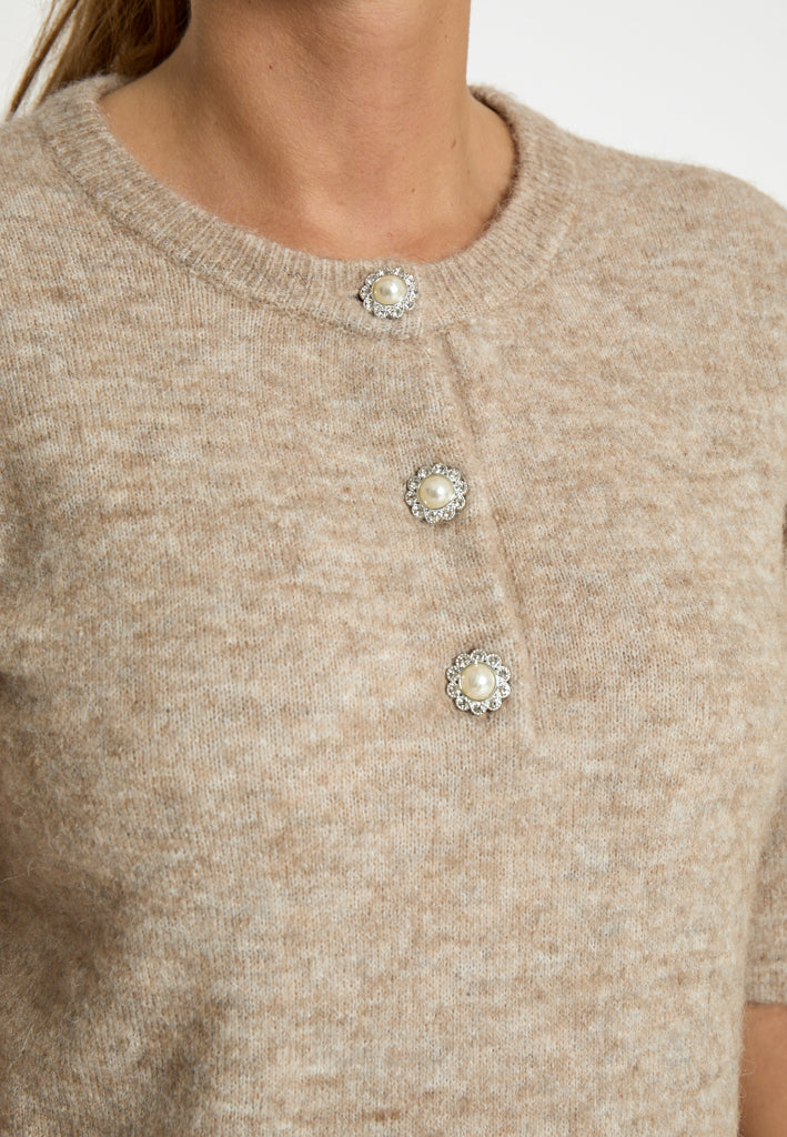 Minus MSAurelia Knit T-Shirt Pullover 331M String Melange