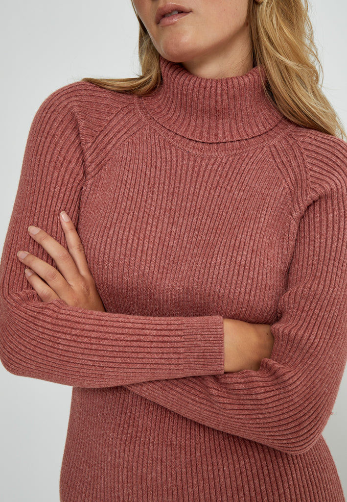 Minus MSAva Knit Turtleneck Dress Dress 226 Rose Melange