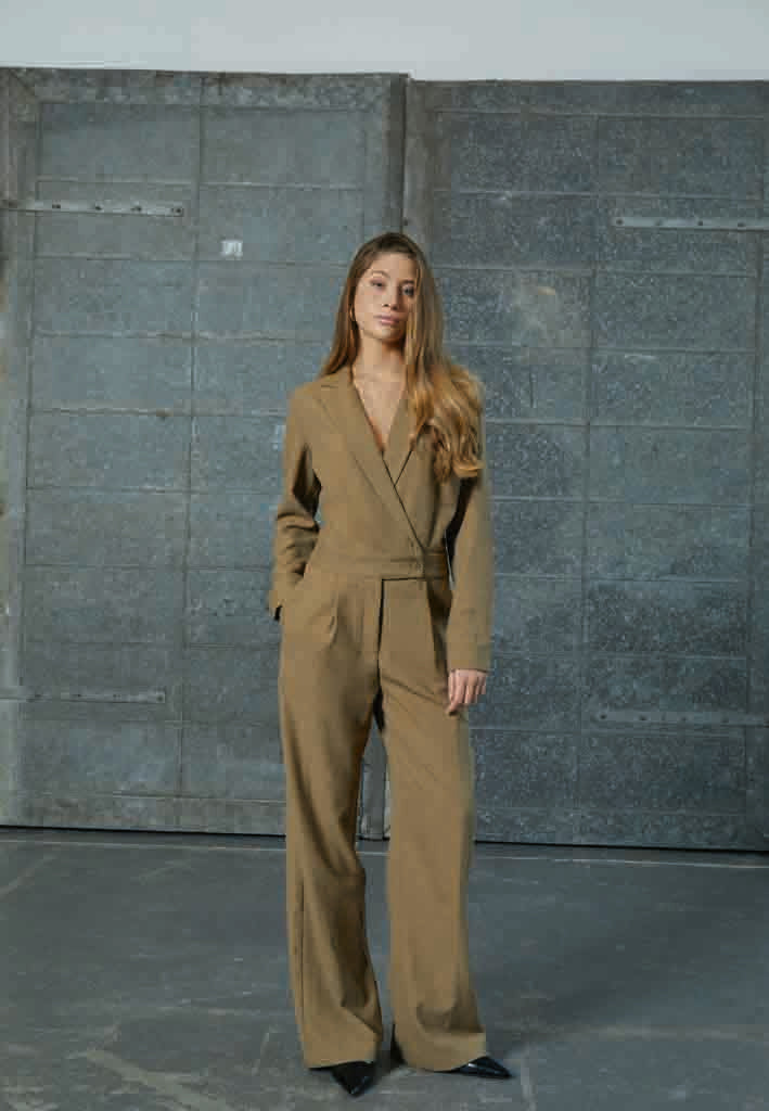 Minus MSAya Jumpsuit Jumpsuit 0312M Tan Melange