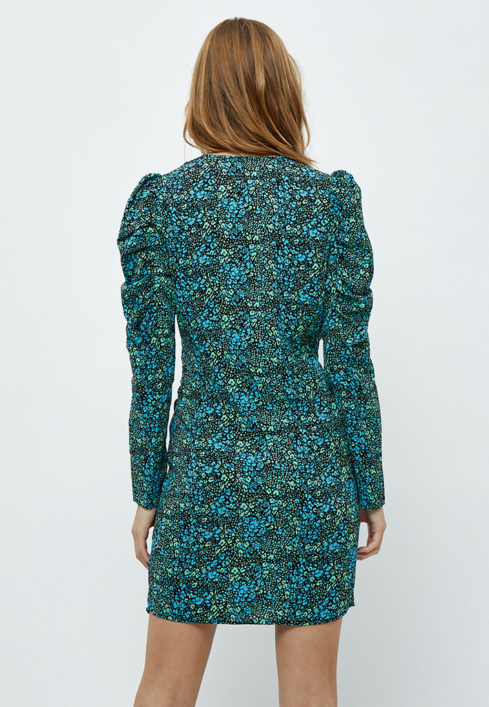 Minus MSBelia Short Dress Dress 3085P Bright Lime Print