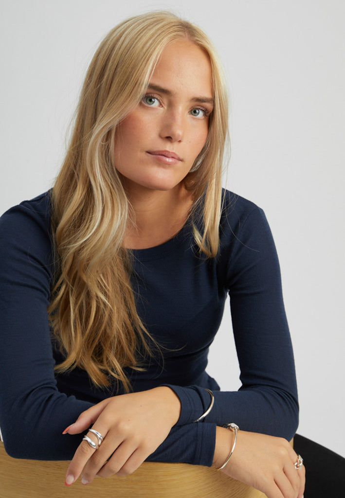 Minus MSCally Wool Top T-Shirt 2994 Sky Captain